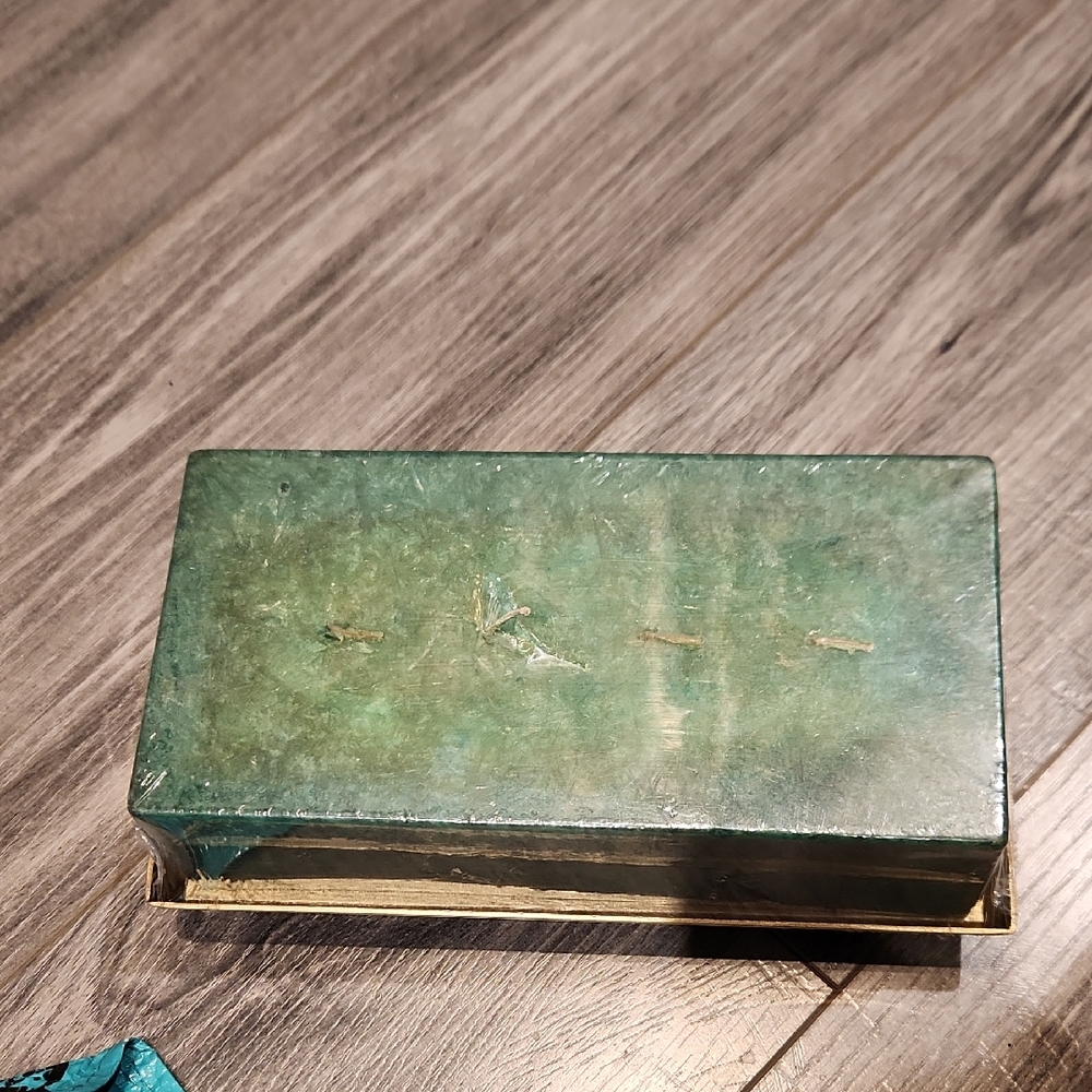 NWT Brick Candle & Candle Holder Balsam Pine 7.75" X 3.8" X 2.25"